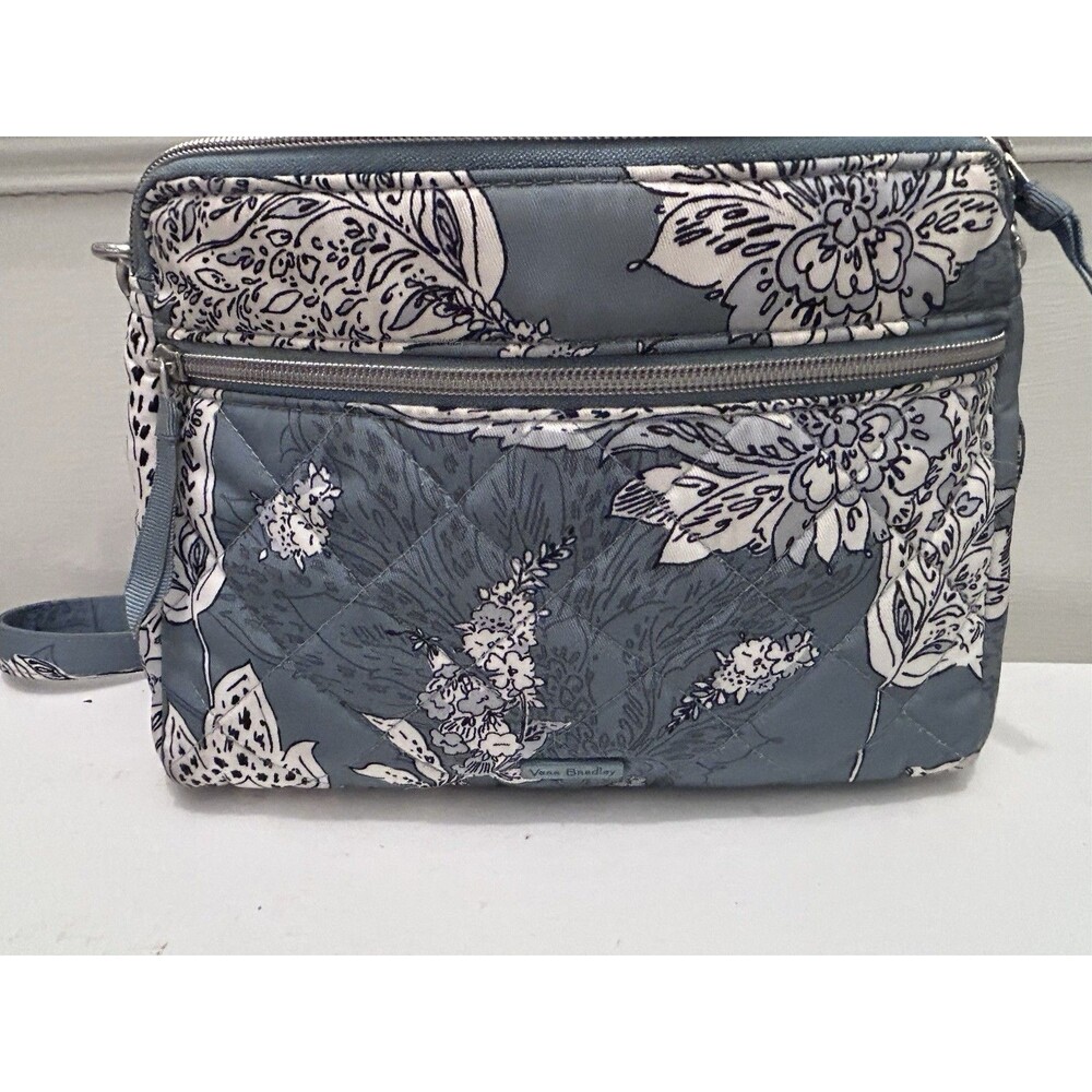 Vera Bradley Triple PocketMedium Hipster Performance Twill Tiger Lily Blue Oar